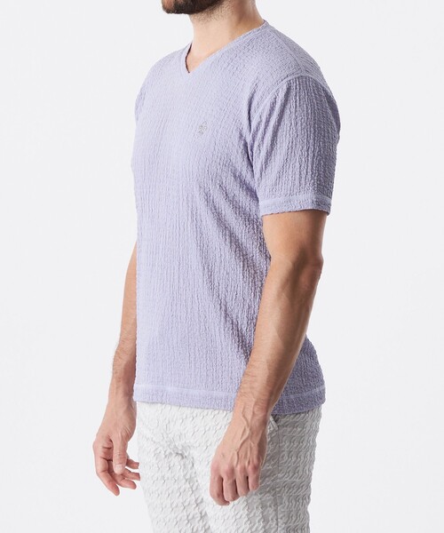 EPOCA UOMO(エポカウォモ)の「ワッシャーストレッチカットソー(Tシャツ/カットソー・メンズ・グレー系その他/ブラック/パープル系その他7・46/48)」の11枚目の写真