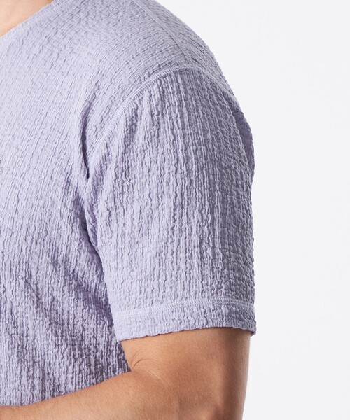 EPOCA UOMO(エポカウォモ)の「ワッシャーストレッチカットソー(Tシャツ/カットソー・メンズ・グレー系その他/ブラック/パープル系その他7・46/48)」の9枚目の写真