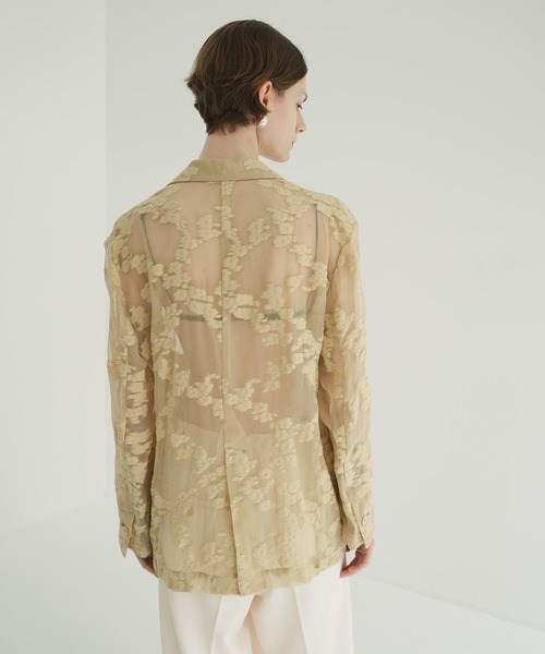 FLOWER SHEER JACQUARD JACKET（その他アウター）｜CLANE