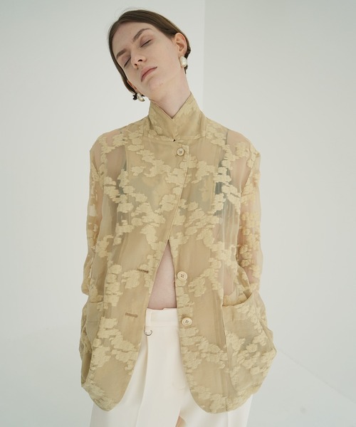 FLOWER SHEER JACQUARD JACKET（その他アウター）｜CLANE