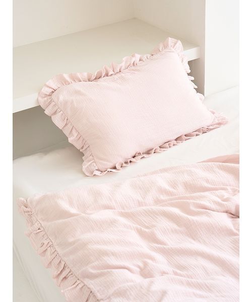 新品未開封 ジェラートピケ Gelato piqueダブルガーゼフリル２点セット Sleep】ダブルガーゼフリル2点セット（シングル）（寝具）｜gelato