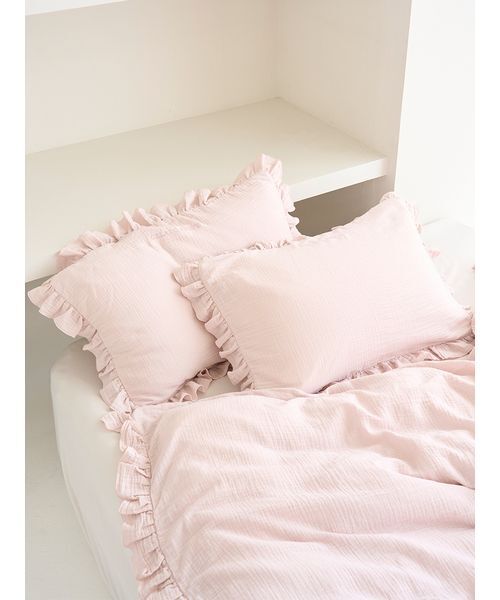 Sleep】ダブルガーゼフリル2点セット（シングル）（寝具）｜gelato