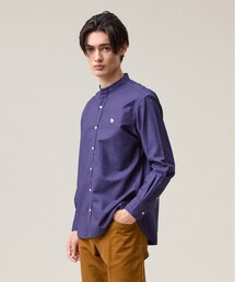 このさりげなさが大人気【IVY COLLECTION】【UNISEX】バックブルオックスガーメントダイ シャツ