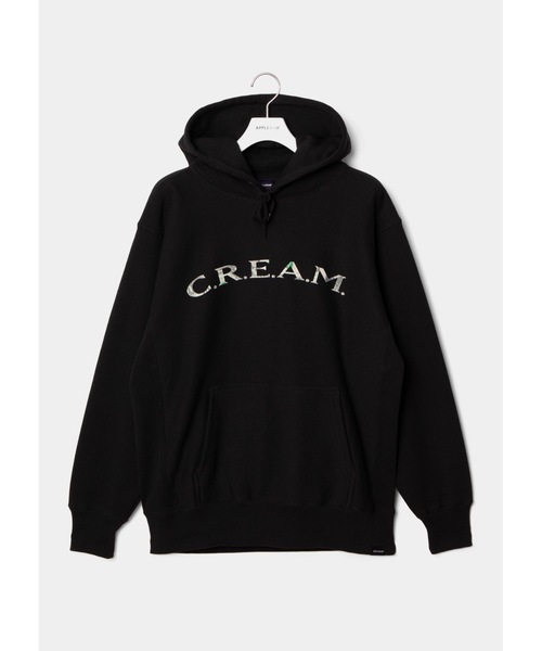 APPLEBUM(アップルバム)の「“C.R.E.A.M.” Sweat Parka(パーカー・メンズ・ブラック/ヘザーグレー・LARGE)」の2枚目の写真