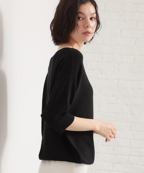 THE SHOP TK (ザ ショップ ティーケー )の「6分袖ガータードルマンニット【エコベロ/洗濯機OK】(ニット/セーター・レディース・スモーキーグリーン系/ブラック/アイボリー/パープル系4/レンガ・13/12/11)」の17枚目の写真