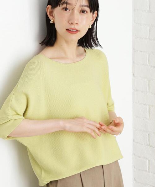 THE SHOP TK (ザ ショップ ティーケー )の「6分袖ガータードルマンニット【エコベロ/洗濯機OK】(ニット/セーター・レディース・スモーキーグリーン系/ブラック/アイボリー/パープル系4/レンガ・13/12/11)」の22枚目の写真