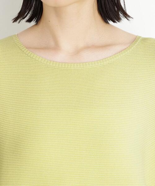 THE SHOP TK (ザ ショップ ティーケー )の「6分袖ガータードルマンニット【エコベロ/洗濯機OK】(ニット/セーター・レディース・スモーキーグリーン系/ブラック/アイボリー/パープル系4/レンガ・13/12/11)」の9枚目の写真