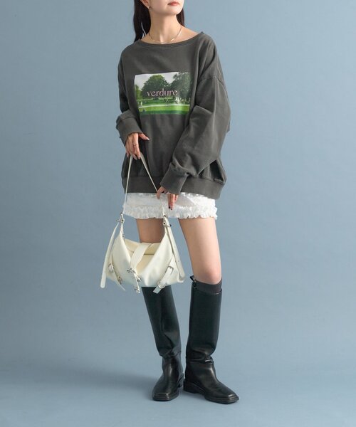 mystic(ミスティック)の「ティアードミニスカート(スカート・レディース・ブラック/オフホワイト・FREE)」の13枚目の写真