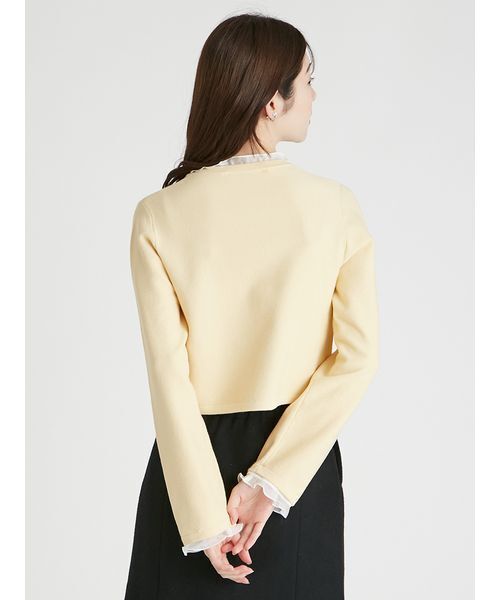 セルフォード　フリルデタッチャブルカーディガン 限定カラーあり】フリルデタッチャブルカーディガン(ニットプル