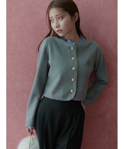 celford セルフォード フリルデタッチャブルカーディガン ネイビー NVY フリルデタッチャブルカーディガン（カーディガン/ボレロ