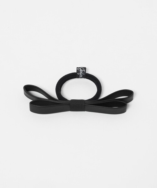 Jennifer Ouellette（ジュエファーオウレット）の「＜Jennifer Ouellette＞LTR BOW ポニー（ヘアゴム・レディース・ダークブラウン/ブラック・FREE）」の2枚目の写真