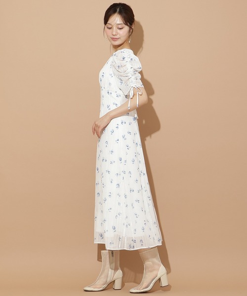 WILLSELECTION（ウィルセレクション）の「フルールプリントギャザースリーブワンピース（ワンピース・レディース・レッド系その他/ブルー系その他・FREE）」の10枚目の写真
