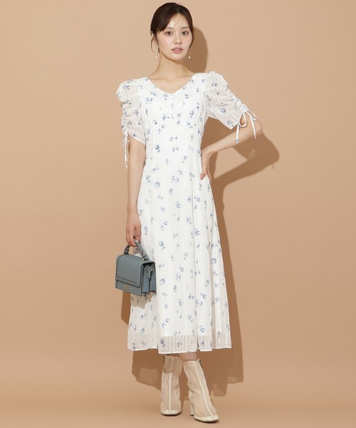 WILLSELECTION（ウィルセレクション）の「フルールプリントギャザースリーブワンピース（ワンピース・レディース・レッド系その他/ブルー系その他・FREE）」の15枚目の写真