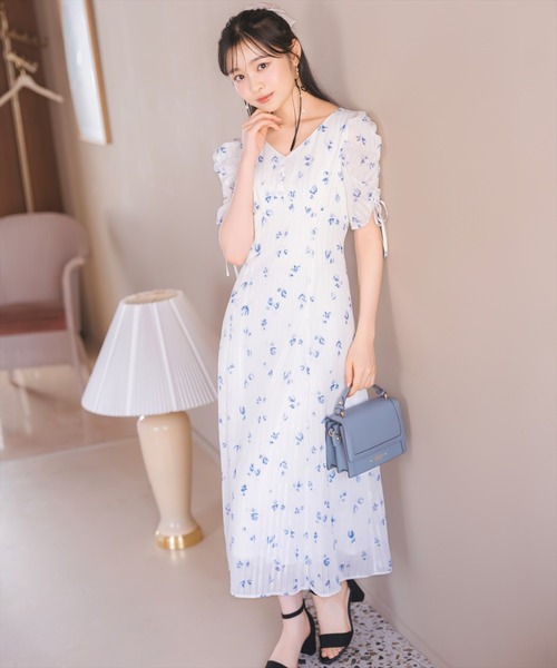 WILLSELECTION（ウィルセレクション）の「フルールプリントギャザースリーブワンピース（ワンピース・レディース・レッド系その他/ブルー系その他・FREE）」の20枚目の写真