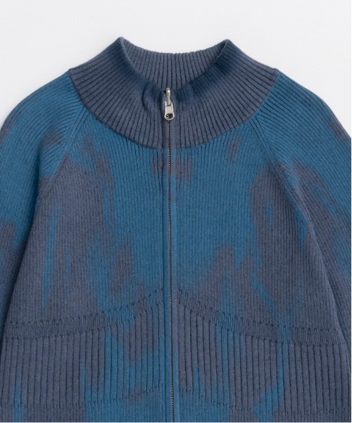 MAISON SPECIAL(メゾンスペシャル)の「Reversible Pigment Zip Cardigan/リバシーブルピグメントジップカーディガン(カーディガン/ボレロ・レディース・グレー/ピンク/ブルー・FREE)」の7枚目の写真