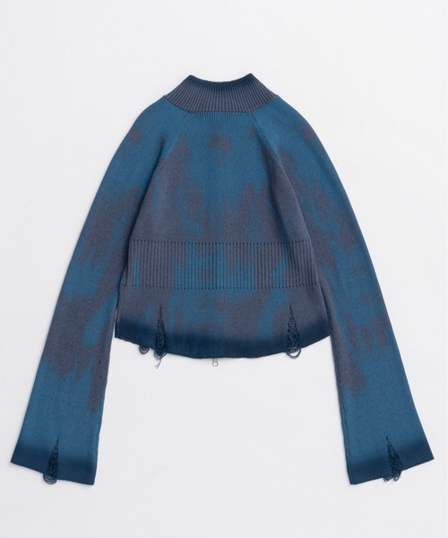 MAISON SPECIAL(メゾンスペシャル)の「Reversible Pigment Zip Cardigan/リバシーブルピグメントジップカーディガン(カーディガン/ボレロ・レディース・グレー/ピンク/ブルー・FREE)」の11枚目の写真