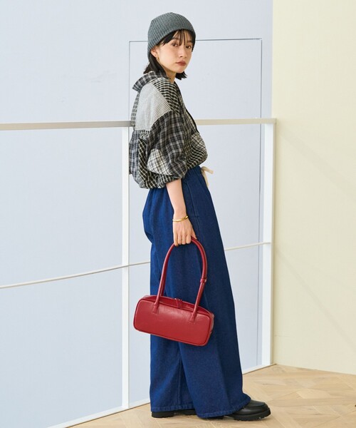FREAK'S STORE(フリークスストア)の「チェック パッチワーク リメイク風シャツ/チェックシャツ(シャツ/ブラウス・レディース・ブラック/ネイビー・フリ-)」の19枚目の写真