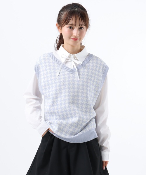 GLOBAL WORK(グローバルワーク)の「ガーリーシャツベストSET/AND YUA ANY/581247(ベスト・キッズ・ホワイト系8/ライトブルー・SMALL/MEDIUM)」の13枚目の写真