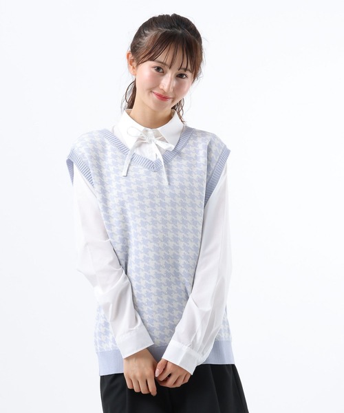 GLOBAL WORK(グローバルワーク)の「ガーリーシャツベストSET/AND YUA ANY/581247(ベスト・キッズ・ホワイト系8/ライトブルー・SMALL/MEDIUM)」の15枚目の写真