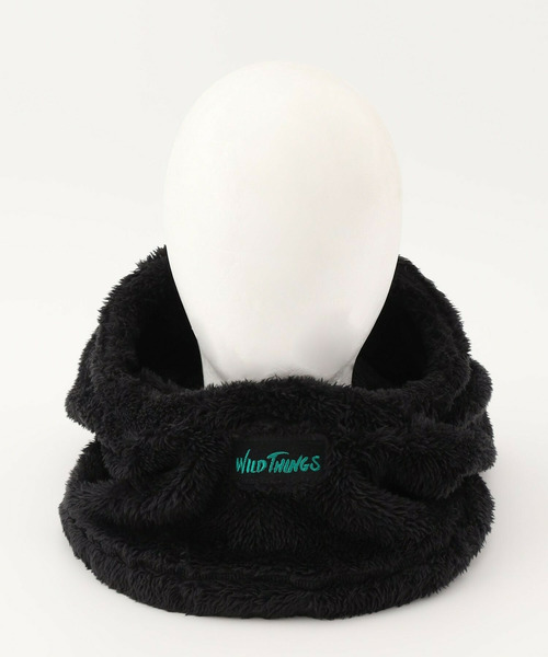 FRAPBOIS（フラボア）の「FRAPBOIS×WILD THINGS シャギーフリースバラクラバ（ネックウォーマー/スヌード・レディース・グレー/ブラック・FREE）」の9枚目の写真