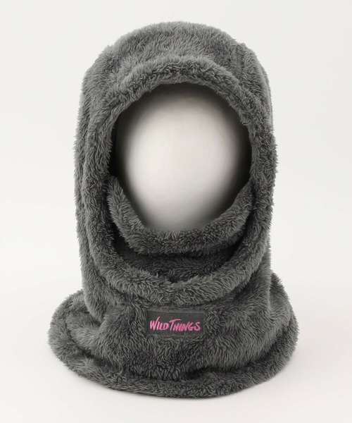 FRAPBOIS（フラボア）の「FRAPBOIS×WILD THINGS シャギーフリースバラクラバ（ネックウォーマー/スヌード・レディース・グレー/ブラック・FREE）」の16枚目の写真