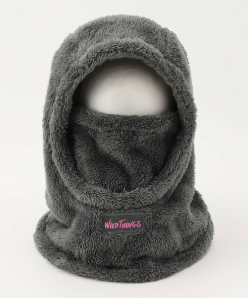 FRAPBOIS（フラボア）の「FRAPBOIS×WILD THINGS シャギーフリースバラクラバ（ネックウォーマー/スヌード・レディース・グレー/ブラック・FREE）」の3枚目の写真