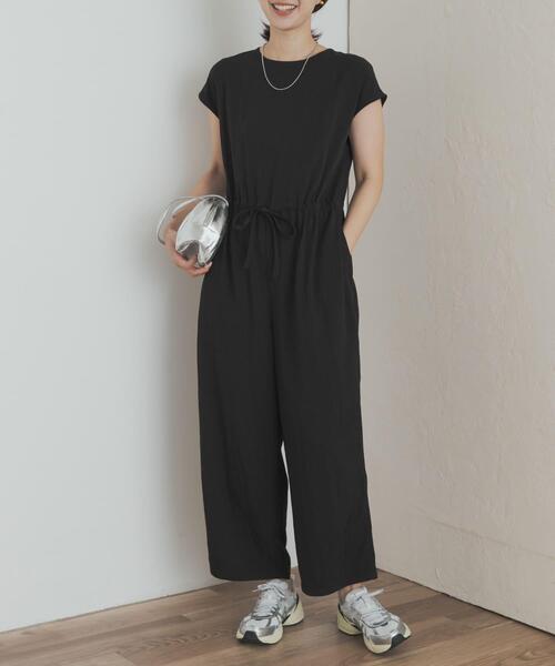 URBAN RESEARCH DOORS（アーバンリサーチドアーズ）の「『UVカット/接触冷感/吸水速乾』ドロストオールインワン（サロペット/オーバーオール・レディース・チャコールグレー/ブラック・MEDIUM）」の16枚目の写真