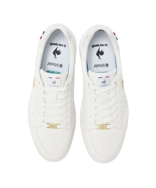 le coq sportif（ルコックスポルティフ）の「LCS セーヴル PF II(防水設計/厚底/消臭)（スニーカー・レディース・ホワイト×ゴールド/ブラック系/ベージュ系その他・22.5cm/23.0cm/23.5cm/24.0cm/24.5cm/25.0cm）」の8枚目の写真