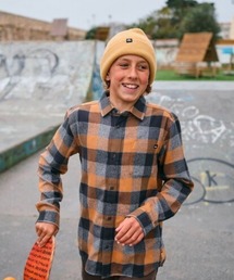 Quiksilver（クイックシルバー）の「PERFORMER YOUTH BEAN/クイックシルバーキッズロゴワンポイントニット帽・ビーニー（ニットキャップ/ビーニー）」
