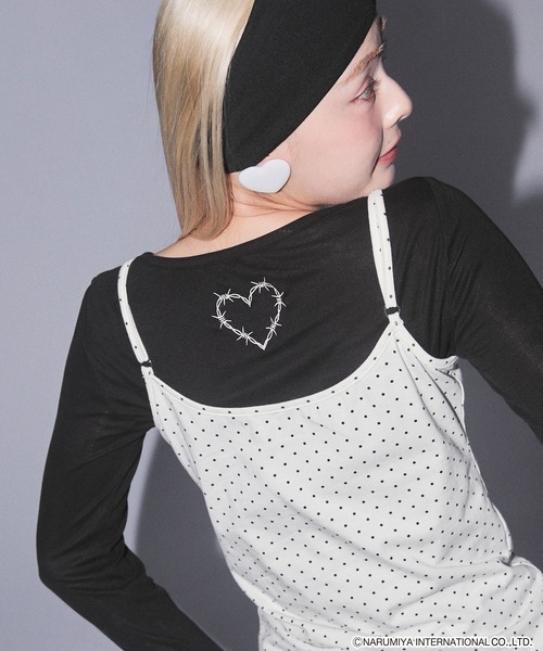 Heart Tattoo(ハートタトゥー)の「モノトーンナカムラくん キャミソール&トップスセット【ANGEL BLUE】(Tシャツ/カットソー・レディース・ホワイト系1/ブラック系1・FREE)」の16枚目の写真