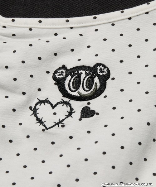 Heart Tattoo(ハートタトゥー)の「モノトーンナカムラくん キャミソール&トップスセット【ANGEL BLUE】(Tシャツ/カットソー・レディース・ホワイト系1/ブラック系1・FREE)」の10枚目の写真