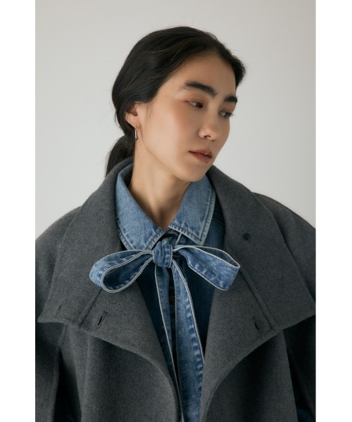 crie conforto（クリーコンフォルト）の「リバーケープコート アウター / 冬服 / ウール混（チェスターコート・レディース・キャメル/グレー・FREE）」の13枚目の写真