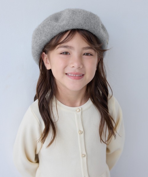 ROPE' PICNIC(ロペピクニック)の「【KIDS/キッズ】ウールフェルトベレー/リンクコーデ(ハンチング/ベレー帽・キッズ・ブラック/ライトグレー・FREE)」の14枚目の写真