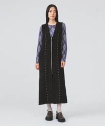 Ray BEAMS | ツイード スタッズ ノースリーブ ワンピース(ワンピース)