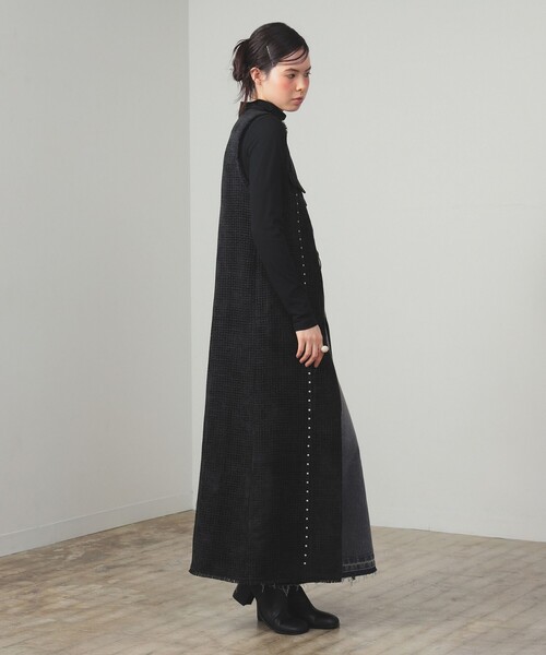 Ray BEAMS（レイビームス）の「ツイード スタッズ ノースリーブ ワンピース（ワンピース・レディース・ブラック/ダークブラウン・0/1）」の20枚目の写真