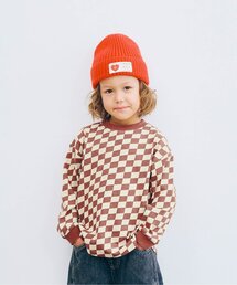 p.premier（ピードットプルミエ）の「【ジュニア対応】イロチ買いしたい総柄ワッフルトップス リンク（Tシャツ/カットソー）」