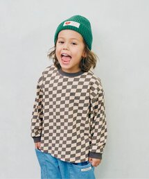 p.premier | 【ジュニア対応】イロチ買いしたい総柄ワッフルトップス リンク(Tシャツ/カットソー)