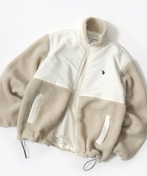 U.S. POLO ASSN.（ユーエスポロアッスン）の「U.S. POLO ASSN./ユーエスポロアッスン Boa Jacket/オーバーサイズ ボアフリースジャケット/レディース メンズ（ブルゾン・メンズ）」