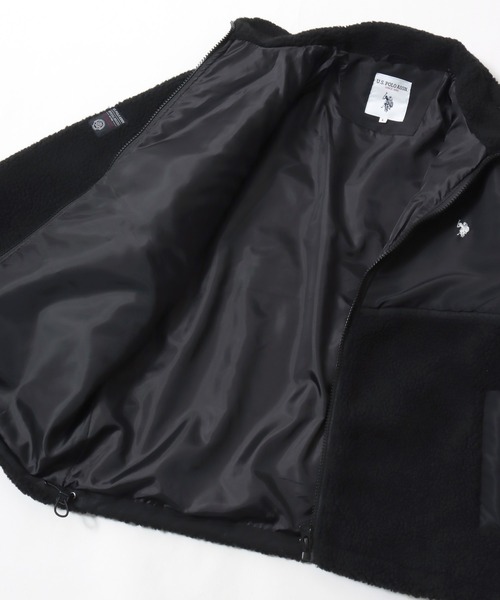U.S. POLO ASSN.（ユーエスポロアッスン）の「U.S. POLO ASSN./ユーエスポロアッスン Boa Jacket/オーバーサイズ ボアフリースジャケット/レディース メンズ（ブルゾン・メンズ・アイボリー/ブラック・M/L/LL）」の22枚目の写真