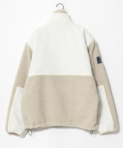 U.S. POLO ASSN.（ユーエスポロアッスン）の「U.S. POLO ASSN./ユーエスポロアッスン Boa Jacket/オーバーサイズ ボアフリースジャケット/レディース メンズ（ブルゾン・メンズ・アイボリー/ブラック・M/L/LL）」の6枚目の写真