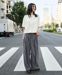 UNITED TOKYO | 【残りわずか!】レーヨンフィブリルワイドパンツ|ウォッシャブル/ストレッチ/細見え/冬服(カーゴパンツ)