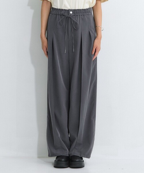 セール】【残りわずか！】レーヨンフィブリルワイドパンツ