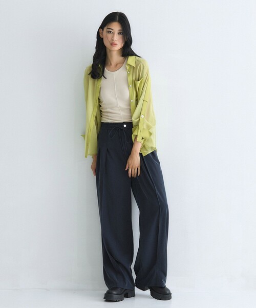 UNITED TOKYO(ユナイテッドトウキョウ)の「【残りわずか!】レーヨンフィブリルワイドパンツ|ウォッシャブル/ストレッチ/細見え/冬服(カーゴパンツ・レディース・グレー/ブラック・1/2)」の15枚目の写真