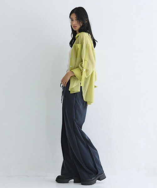 UNITED TOKYO(ユナイテッドトウキョウ)の「【残りわずか!】レーヨンフィブリルワイドパンツ|ウォッシャブル/ストレッチ/細見え/冬服(カーゴパンツ・レディース・グレー/ブラック・1/2)」の16枚目の写真