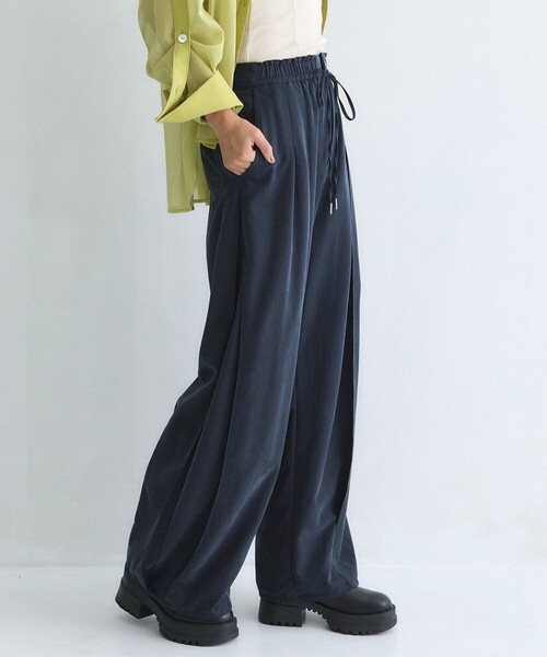 UNITED TOKYO(ユナイテッドトウキョウ)の「【残りわずか!】レーヨンフィブリルワイドパンツ|ウォッシャブル/ストレッチ/細見え/冬服(カーゴパンツ・レディース・グレー/ブラック・1/2)」の17枚目の写真