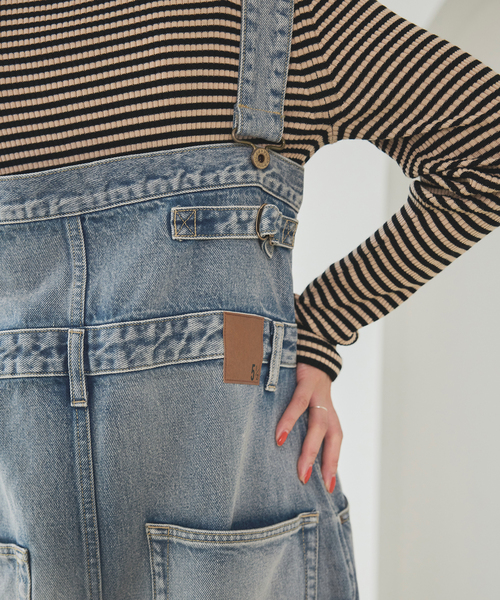 Spick & Span(スピックアンドスパン)の「5 1/2 HIGHRISE OVERALLS(サロペット/オーバーオール・レディース・ブルー系その他/サックスブルー・28/27)」の9枚目の写真