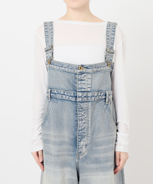 Spick & Span(スピックアンドスパン)の「5 1/2 HIGHRISE OVERALLS(サロペット/オーバーオール・レディース・ブルー系その他/サックスブルー・28/27)」の14枚目の写真