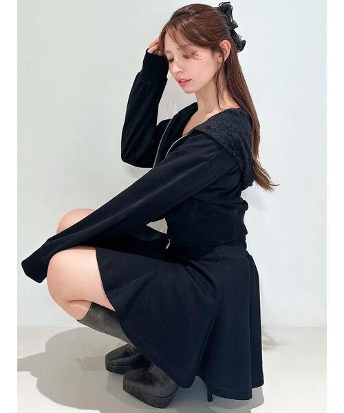 RESEXXY（リゼクシー）の「ポイントレースフーディスウェット（スウェット・レディース・グレー/ブラック/ホワイト・FREE）」の21枚目の写真