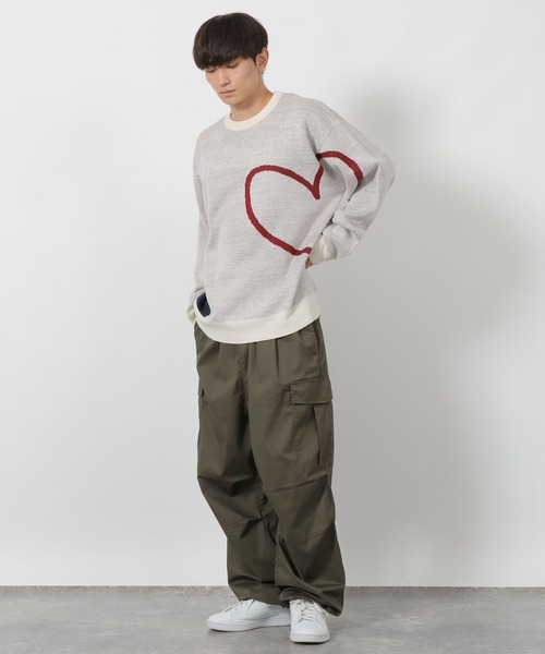 LAKOLE（ラコレ）の「ハートラインニットプルオーバー / 592878（ニット/セーター・メンズ・ボルドー/グリーン/ホワイト・LARGE/MEDIUM）」の4枚目の写真