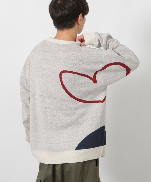 LAKOLE（ラコレ）の「ハートラインニットプルオーバー / 592878（ニット/セーター・メンズ・ボルドー/グリーン/ホワイト・LARGE/MEDIUM）」の6枚目の写真